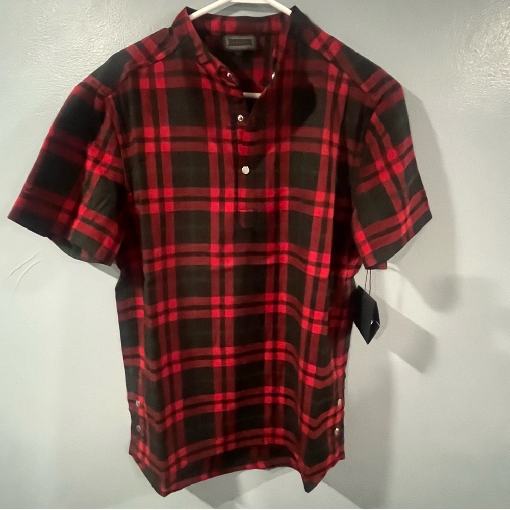 Diamond Supply Co. Cordova Collection By IBN Jasper Red Plaid Shirt Medium NWT